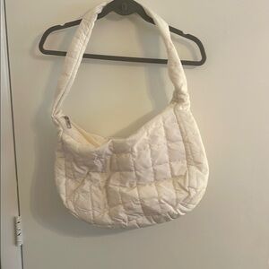 White Quilted FP Lookalike Shoulder Bag